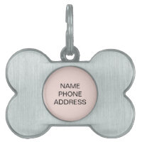 Einfach rot Name Adresse Hundeknochen Metall