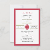 Einfach Rot Personalisiert Save The Date (Vorderseite)