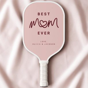 Einfach Rot Rosa Süße Schrift Modern Beste Mutter Pickleball Schläger