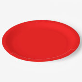 Einfach Rot-Solid-Farbe Pappteller (Schrägansicht)