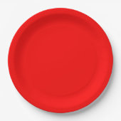 Einfach Rot-Solid-Farbe Pappteller (Vorderseite)