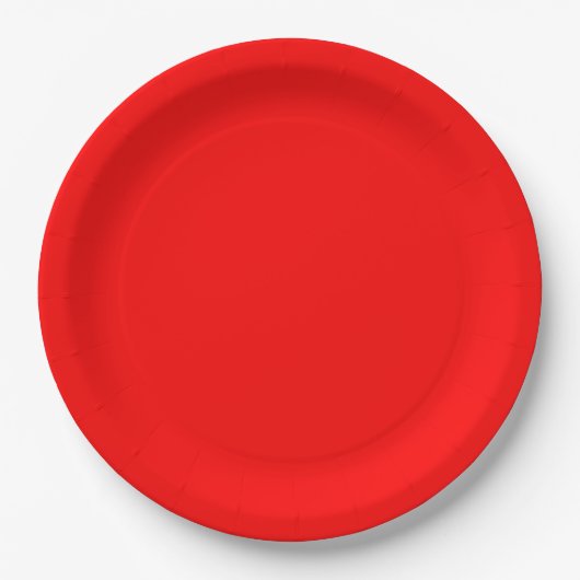 Einfach Rot-Solid-Farbe Pappteller (Vorderseite)