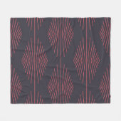 Einfach, rot, traditionelles Muster mit Linien Fleecedecke (Vorderseite (Horizontal))