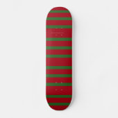 Einfach Rot und Grün Frohe Weihnachtsmuster Skateboard (Vorderseite)