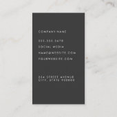 Einfach rot und schwarz visitenkarte (Rückseite)