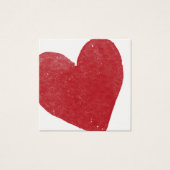 Einfach, rot, Wasserfarben Herz 02 Mitteilungskart (Vorderseite)