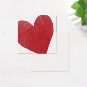 Einfach, rot, Wasserfarben Herz 02 Mitteilungskart (Schreibtisch)