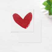 Einfach, rot, Wasserfarben Herz 03 Mitteilungskart (Schreibtisch)