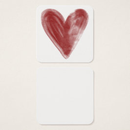 Einfach, rot, Wasserfarbenherz auf persönlichen An