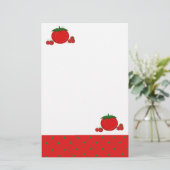 Einfach rote Tomaten Briefpapier (Stehend Vorderseite)