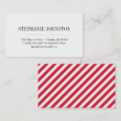 Einfach roter Streifen, einfach Personalgespräch Visitenkarte (Vorne/Hinten)