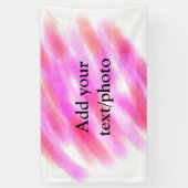 Einfach rotes Aquarellfarben benutzerdefinierter N Banner (Vertikal)