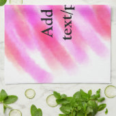 Einfach rotes Aquarellfarben benutzerdefinierter N Geschirrtuch (Gefaltet)