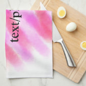 Einfach rotes Aquarellfarben benutzerdefinierter N Geschirrtuch (Viertel Falte)