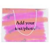 Einfach rotes Aquarellfarben benutzerdefinierter N Große Geschenktüte (Rückseite)