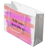 Einfach rotes Aquarellfarben benutzerdefinierter N Große Geschenktüte (Vorderseite Schrägansicht)