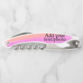 Einfach rotes Aquarellfarben benutzerdefinierter N Kellnermesser (Rückseite)