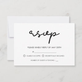 einfach RSVP karte