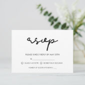 einfach RSVP karte (Stehend Vorderseite)