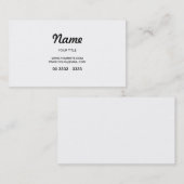 Einfach Rück Design Visitenkarte (Vorne/Hinten)