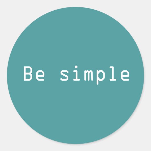 Einfach Runder Aufkleber (Vorderseite)