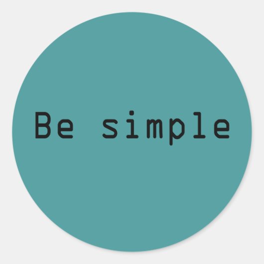 Einfach Runder Aufkleber (Vorderseite)