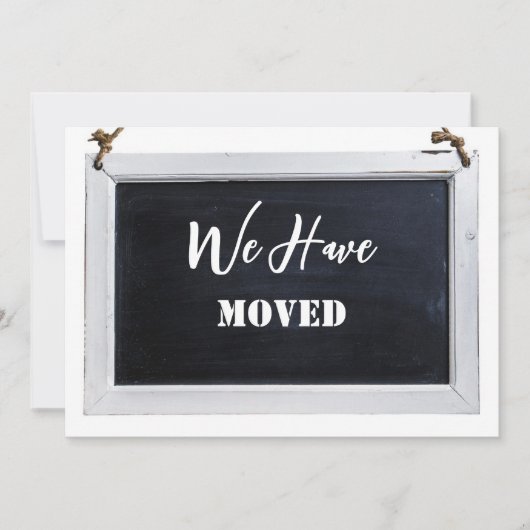 Einfach rustikal haben wir neue Adressaktualisieru Ankündigung (Vorderseite)