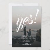 Einfach rustikal sagte sie Yes Foto Engagement Par Einladung (Vorderseite)