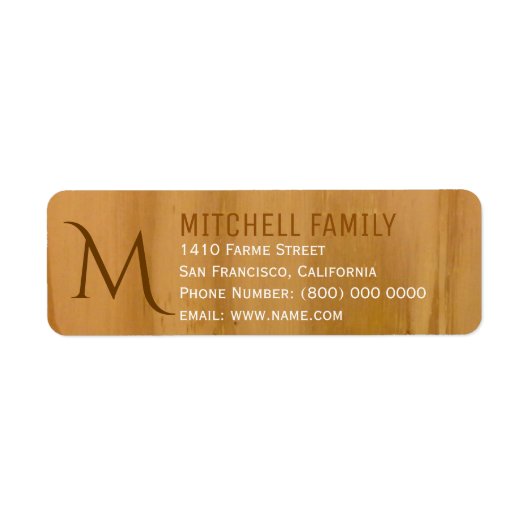 einfach rustikal und sauber, Familienname (Vorne)