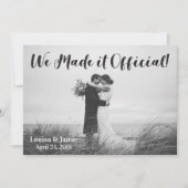 Einfach rustikal Wir haben es Offiziell angekündig Einladung (Vorderseite)