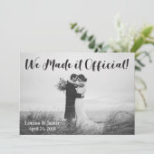 Einfach rustikal Wir haben es Offiziell angekündig Einladung (Stehend Vorderseite)