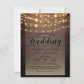 Einfach rustikale Holzwarenblende Einladung (Vorderseite)