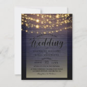 Einfach rustikale Holzwarenblende Einladung (Vorderseite)