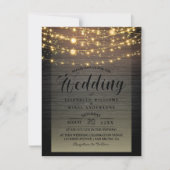 Einfach rustikale Holzwarenblende Einladung (Vorderseite)