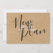 Einfach rustikaler neuer Plan ändern Datum verscho Save The Date (Vorderseite)