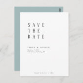 Einfach sauber minimalmodern Save the Date Postkarte (Vorne/Hinten)