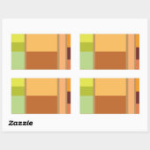 Einfach sauber, modern minimalistisch rechteckiger aufkleber (Blatt)