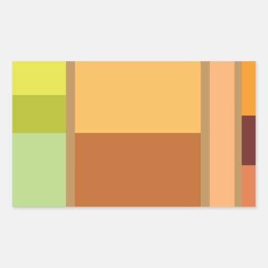 Einfach sauber, modern minimalistisch rechteckiger aufkleber (Vorderseite)