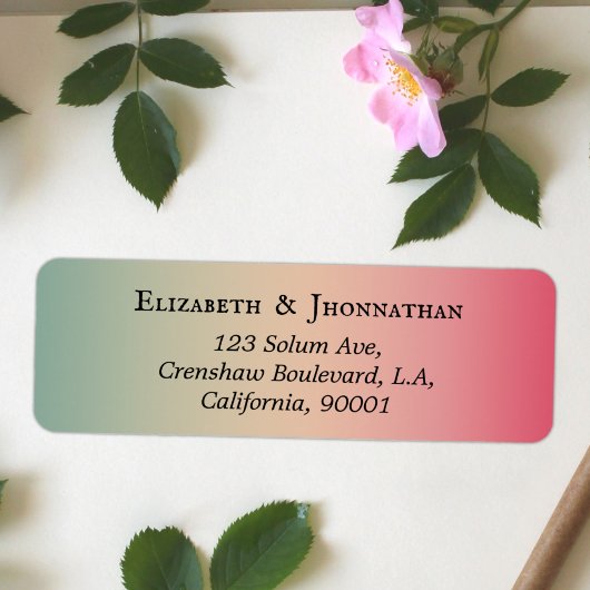 Einfach sauber Stilvoll rosa Gelb & Grün glänzen