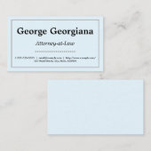 Einfach, sauber und minimalistisch mit Liniengrenz Visitenkarte (Vorne/Hinten)