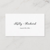 Einfach saubere kleine Hochzeiten RSVP Website QR Begleitkarte (Rückseite)