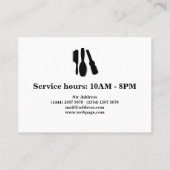 Einfach sauberer Cut Barber Visitenkarte (Rückseite)