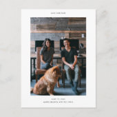 Einfach Save the Date Ankündigungspostkarte (Vorderseite)