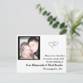 Einfach Save the Date Ankündigungspostkarte (Stehend Vorderseite)