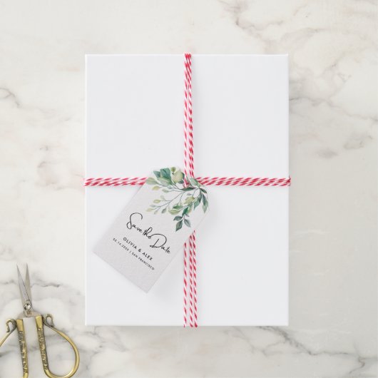 Einfach Save the Date Geschenkanhänger (Mit Garn)