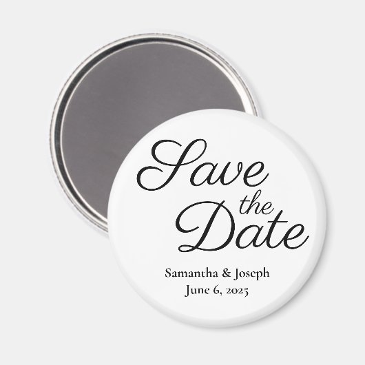 Einfach Save the Date Magnet (Vorderseite/Rückseite)
