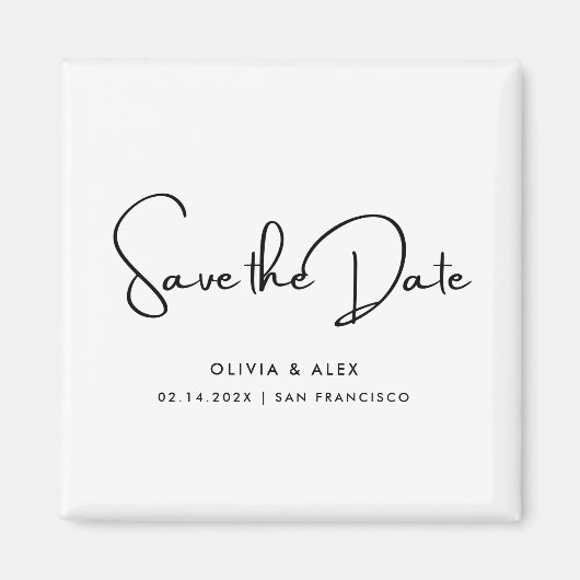 Einfach Save the Date Magnet (Vorne)