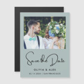 Einfach Save the Date Magneteinladung (Vorne/Hinten)