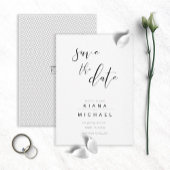 Einfach Save the Date Minimalistisch Schwarz ID523