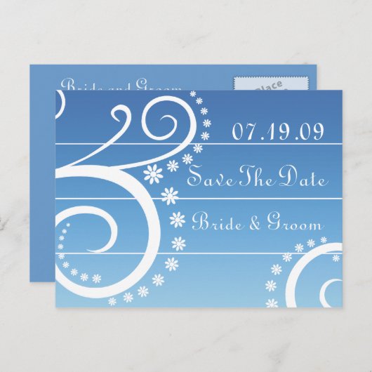 Einfach Save the Date Postkarten auswählen. (Vorne/Hinten)